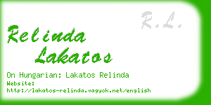 relinda lakatos business card